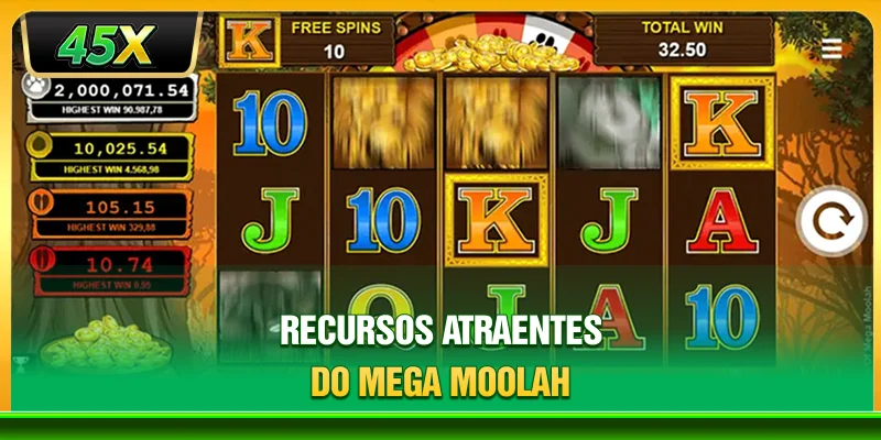 Recursos atraentes do Mega Moolah