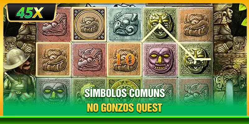 Símbolos comuns no Gonzo’s Quest