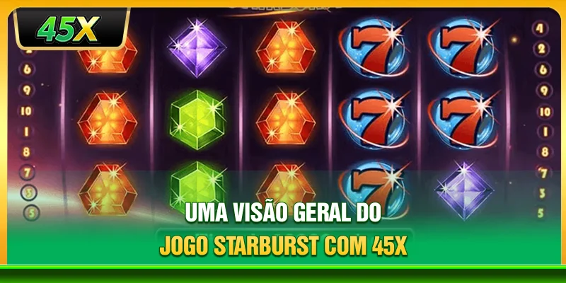 Uma visão geral do jogo Starburst com 45X